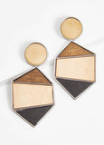 Colorblock Wood Earrings