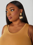 Colorblock Wood Earrings