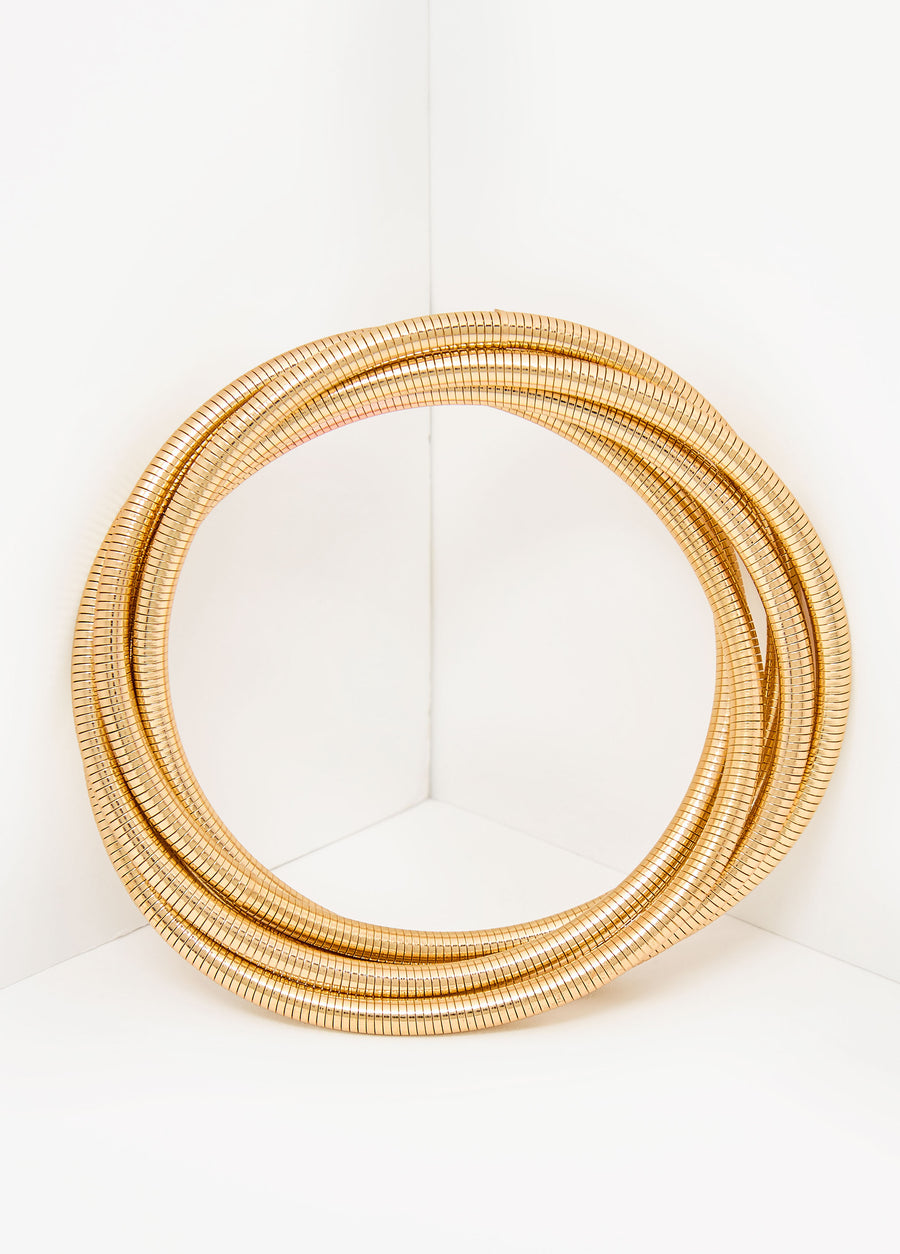 Twisted Omega Gold Tone Bracelet
