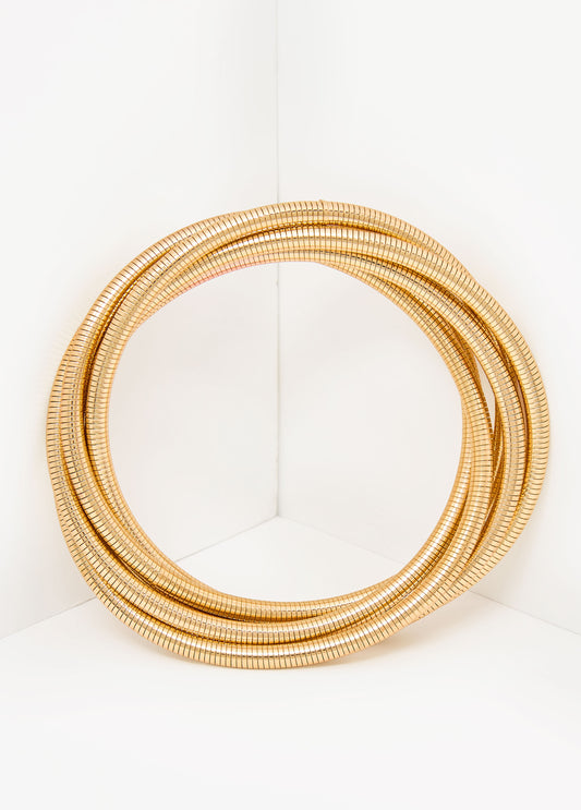 Twisted Omega Gold Tone Bracelet