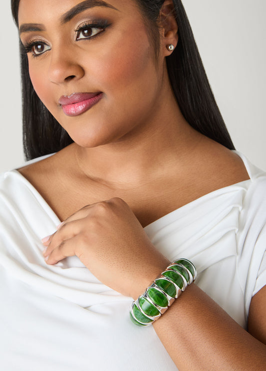 Marbled Stone Stretch Bracelet