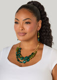 Layered Stone Necklace Set