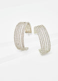 Stacked Pave Crystal Hoop Earrings