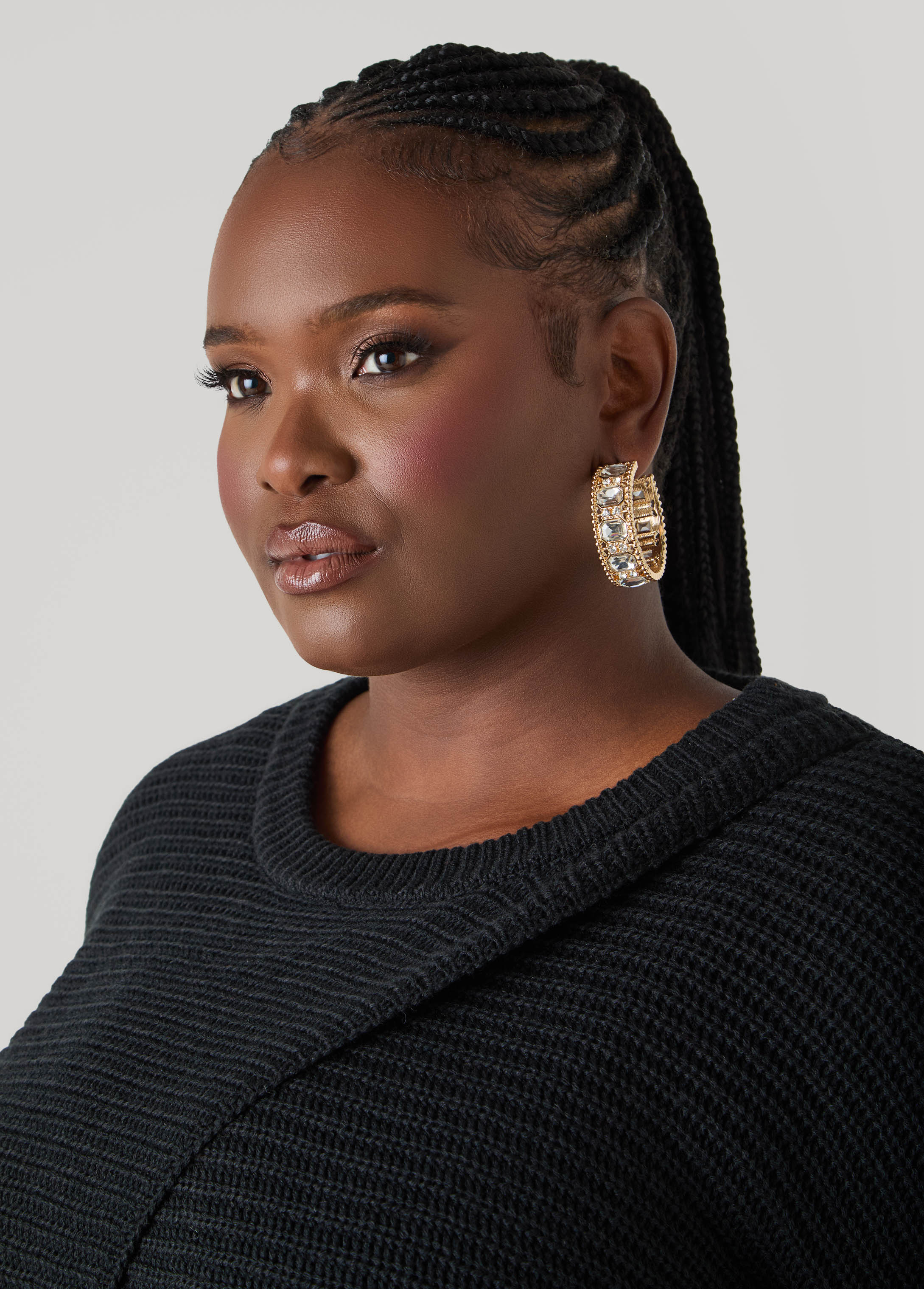 Crystal Hoop Earrings