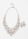 Crystal Necklace And Earrings Set