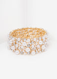 Statement Jewelry gold crystal pearl bracelet fashion jewelry