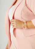 Marbled Stone And Crystal Bracelet Set
