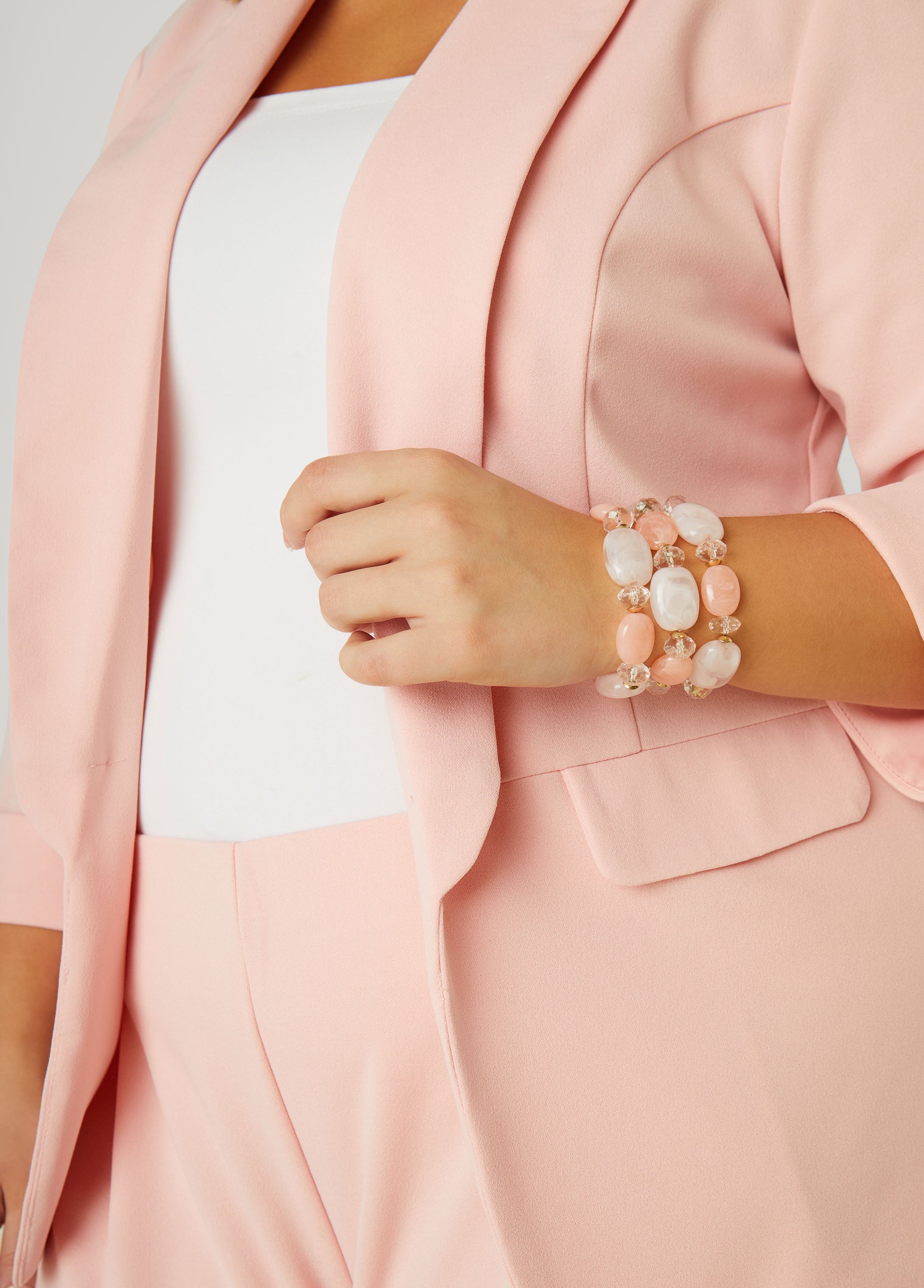 Marbled Stone Bracelet Set