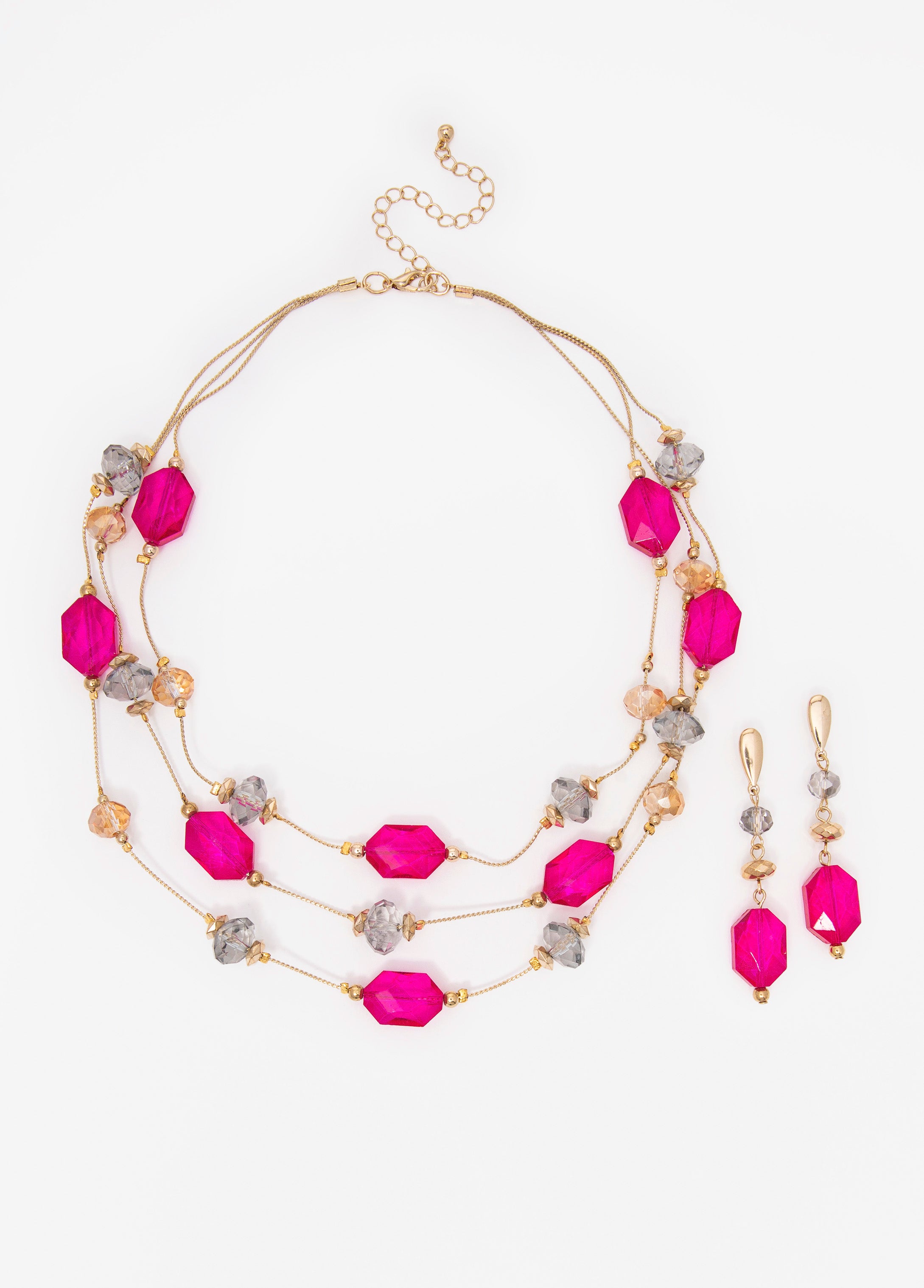 Layered Beaded Necklace Set