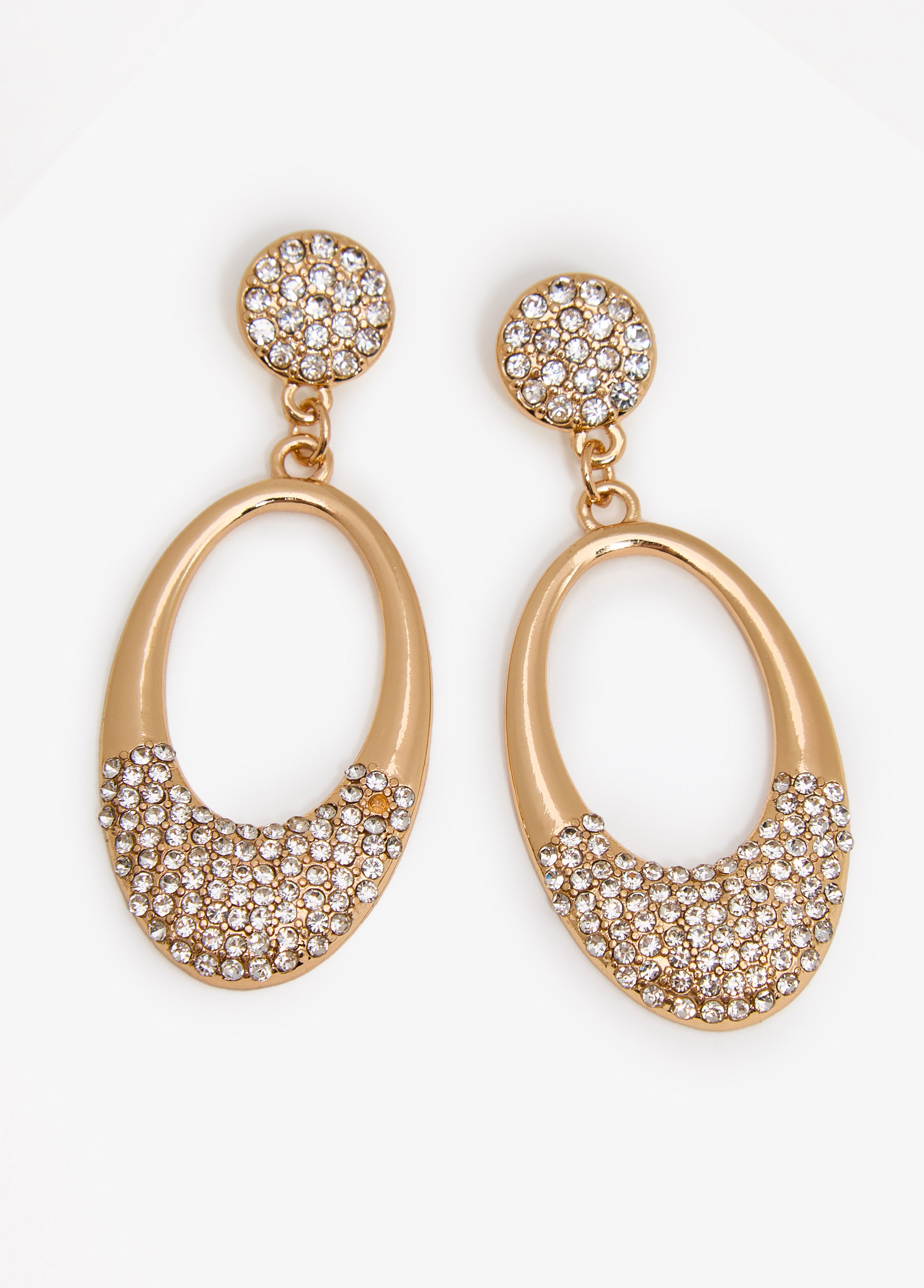 Crystal Oval Earrings