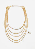 Tiered Gold Tone Necklace Set
