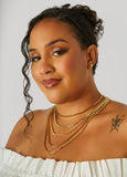 Tiered Gold Tone Necklace Set