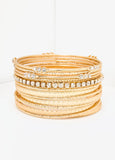 Set Of 13 Gold Tone Bangles