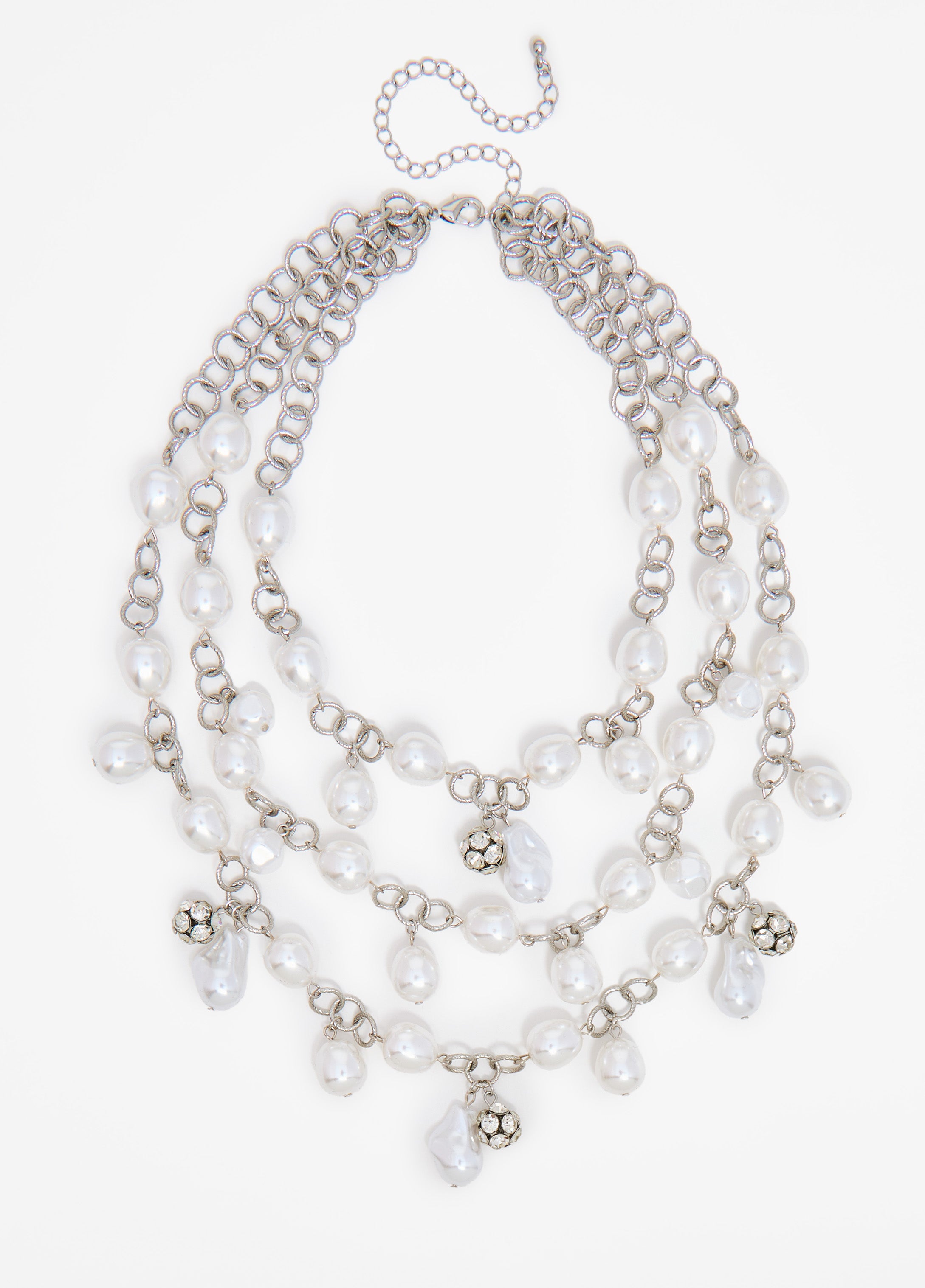Layered Faux Pearl Necklace