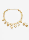 Hearts Charm Necklace Set