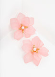 Floral And Faux Pearl Earrings