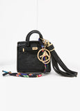 Tasseled Ostrich Effect Bag Charm