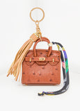 Ostrich Effect Tasseled Bag Charm
