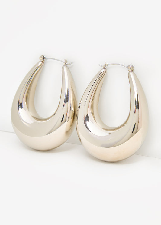 Puff Hoop Earrings