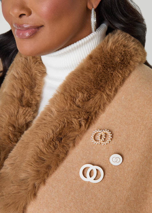 Ring Brooch Three Piece Set