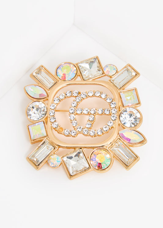 Statement Crystal Brooch Luxe For Less Trendy Fashion Pin
