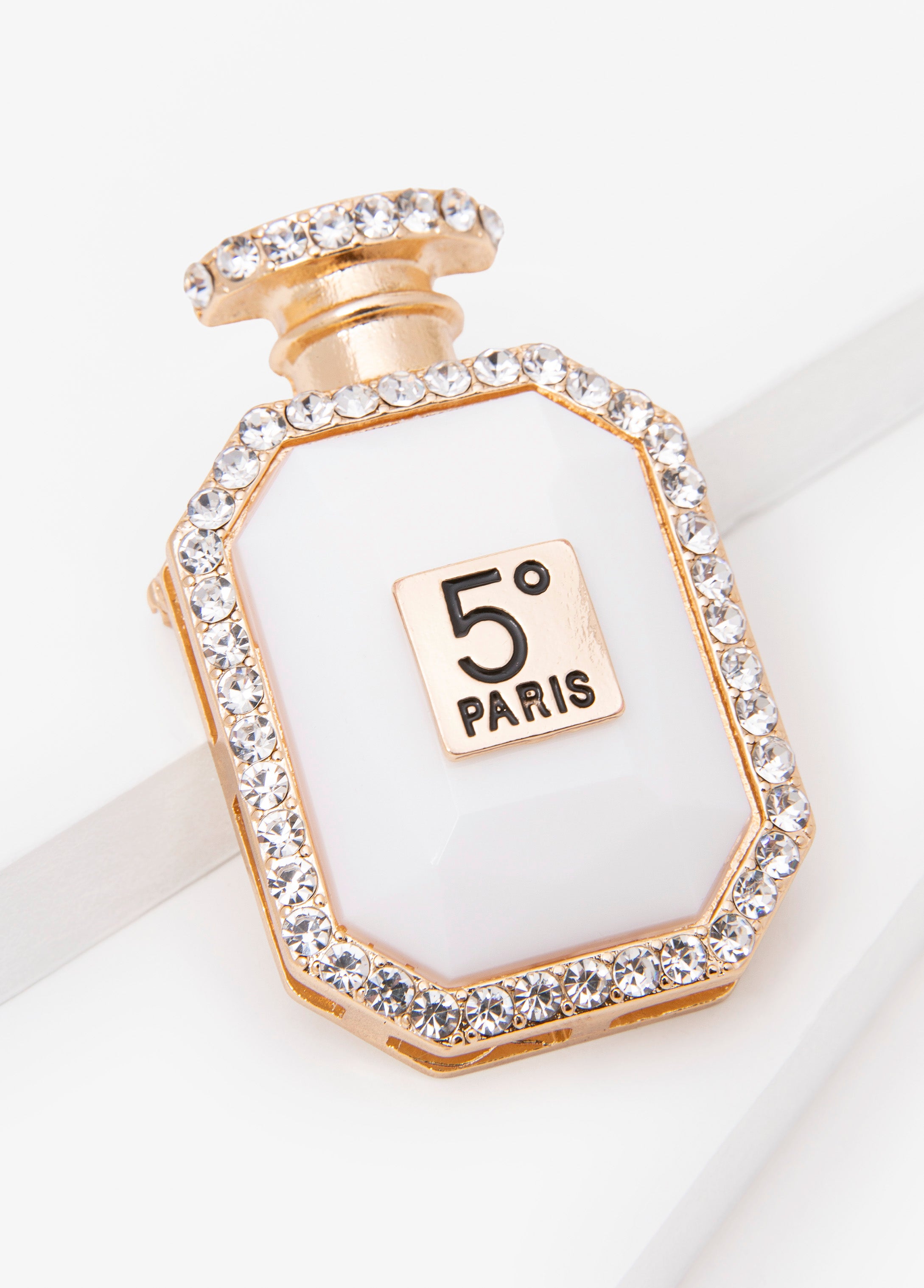 Trendy Statement Crystal Perfume Brooch Luxe For Less Fashion Pin
