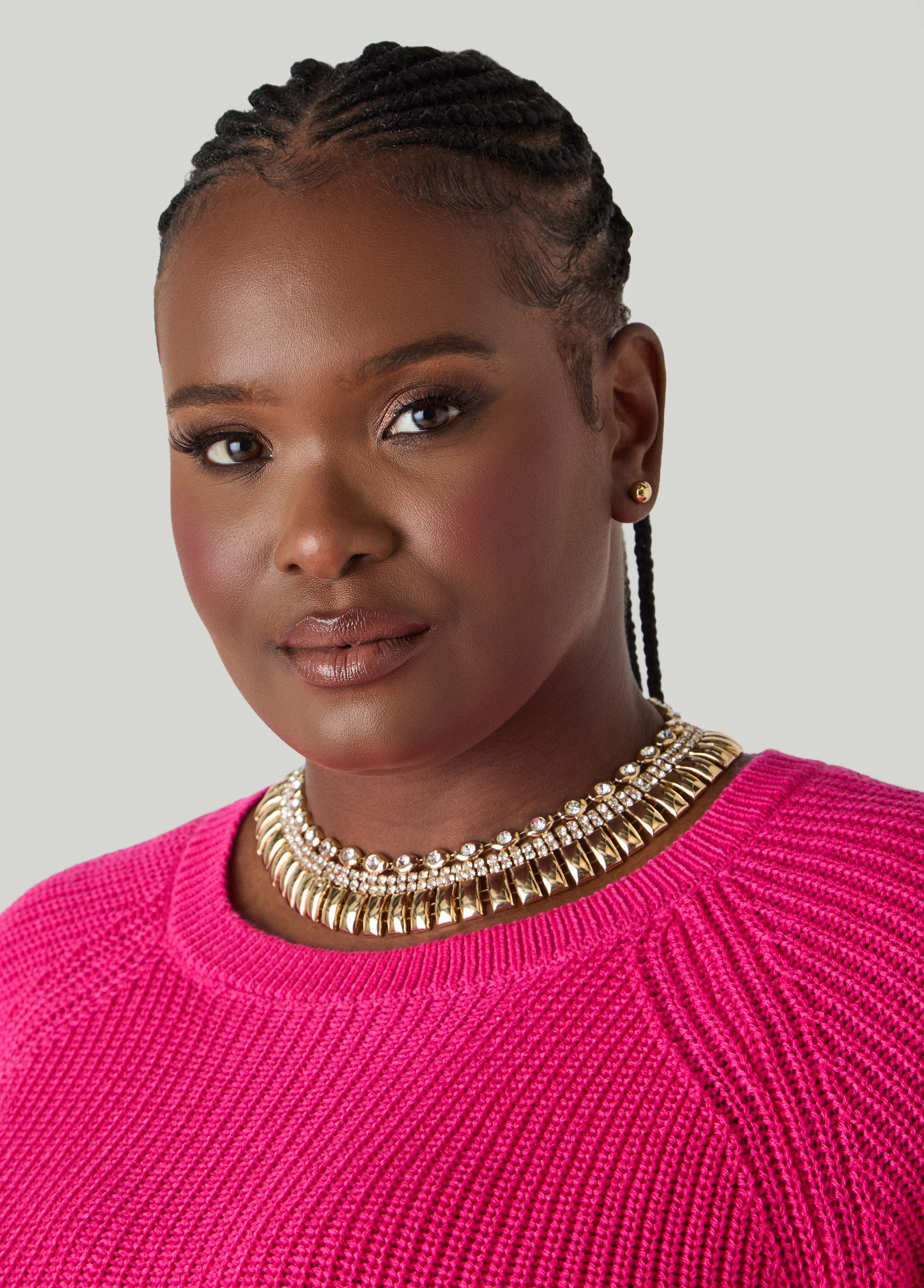 Gold Tone Crystal Collar Set