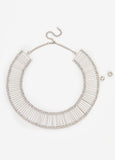 Crystal Silver Tone Collar Set