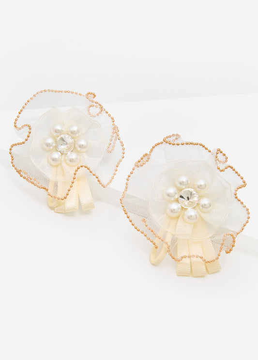 Embellished Rosette Stud Earrings