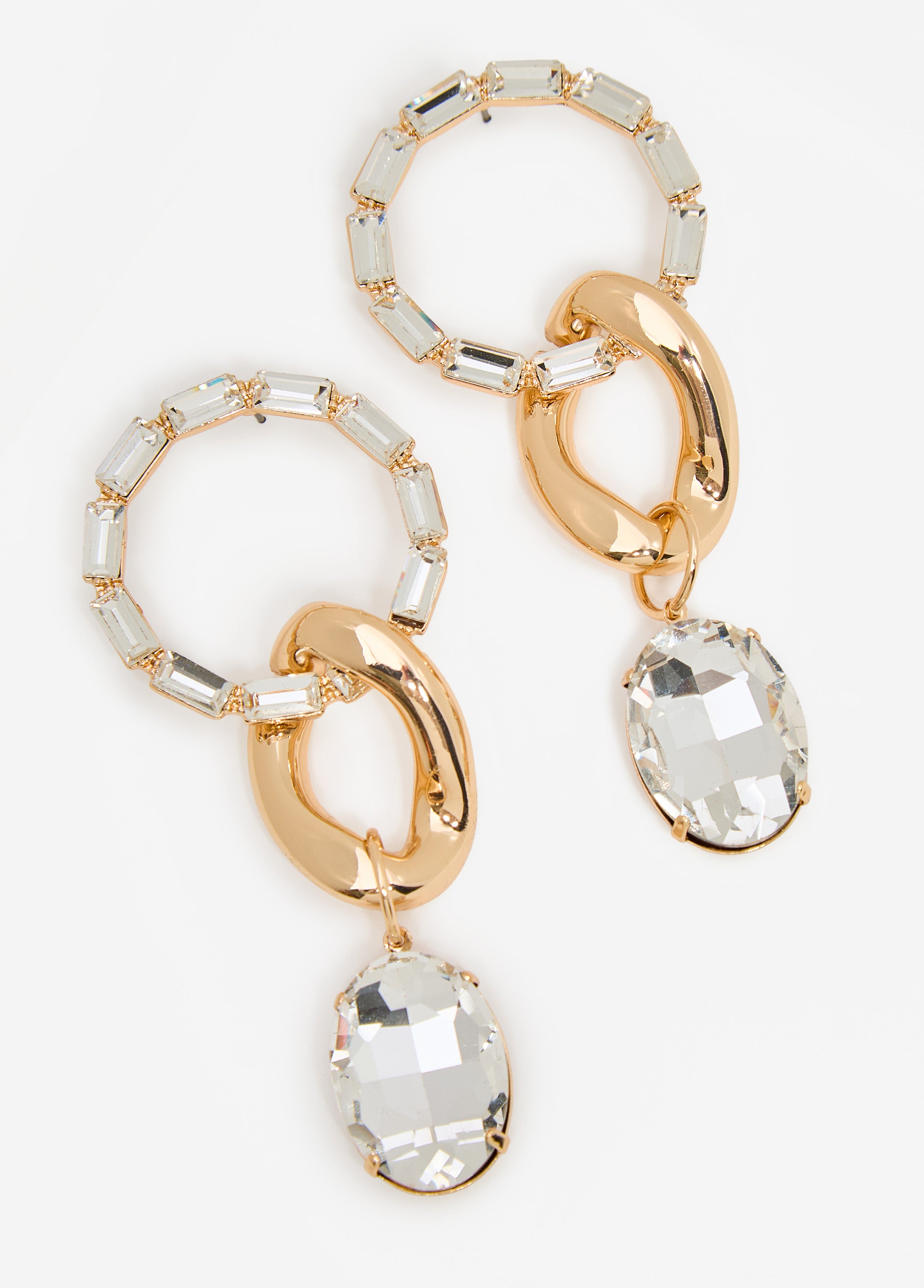 Crystal Ring Drop Earrings