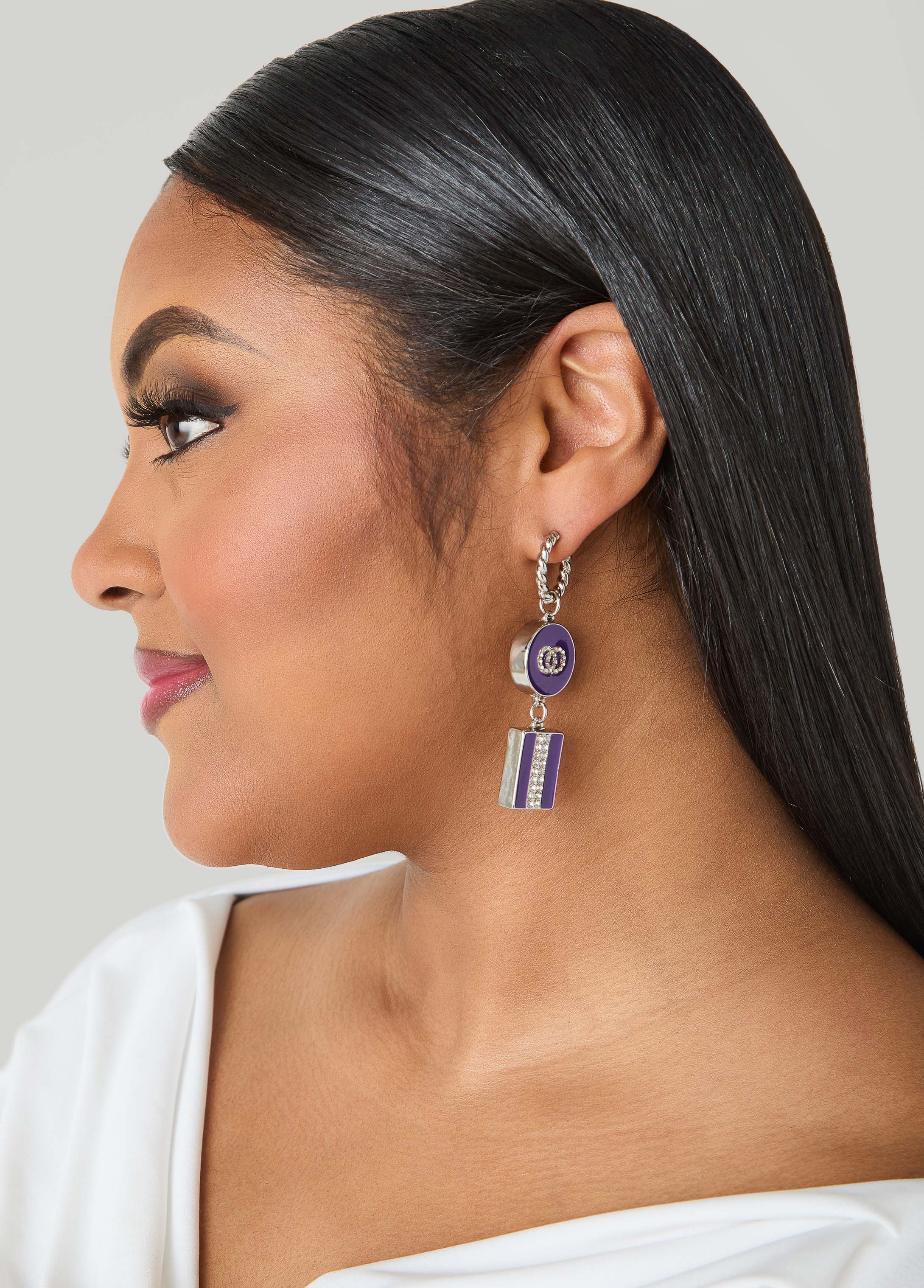 Crystal Rings Earrings