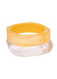 Glittered Resin Bangle Set
