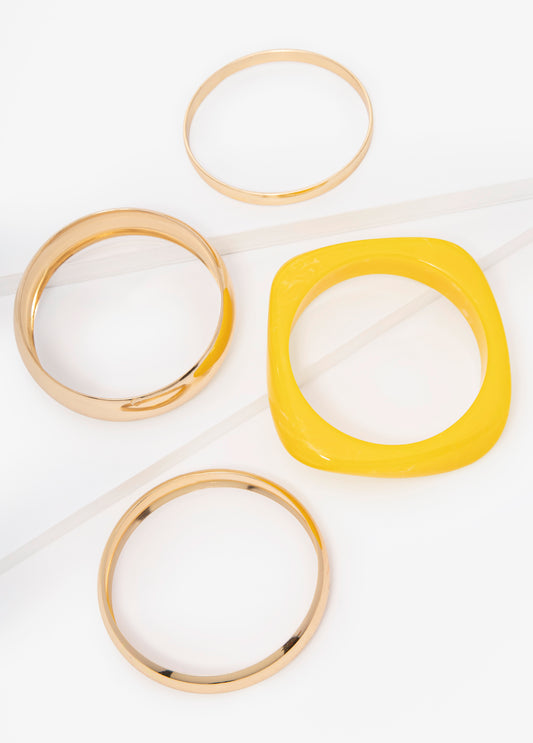 Four Piece Marble Bangle Set