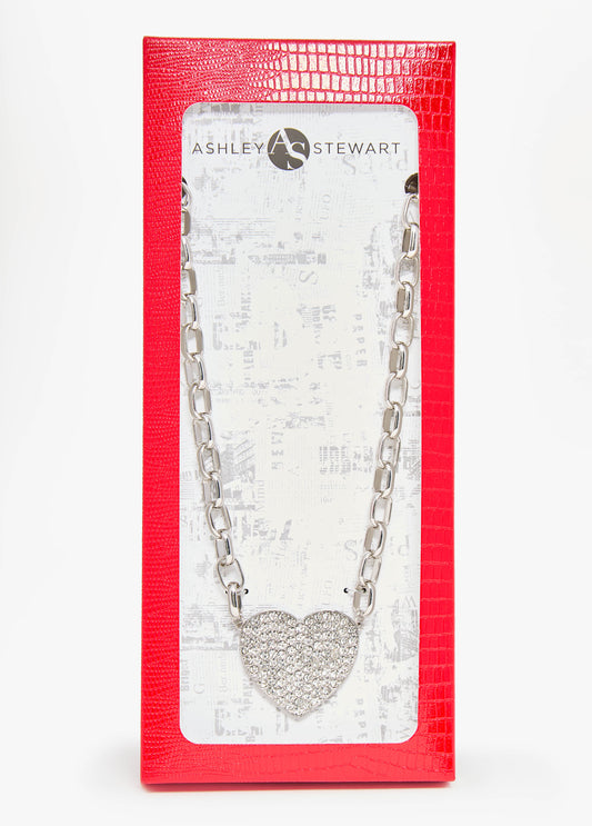 Crystal Heart Necklace Box Set