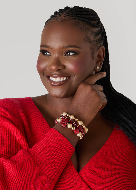 Gold Tone Stretch Bracelet Set