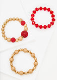 Gold Tone Stretch Bracelet Set