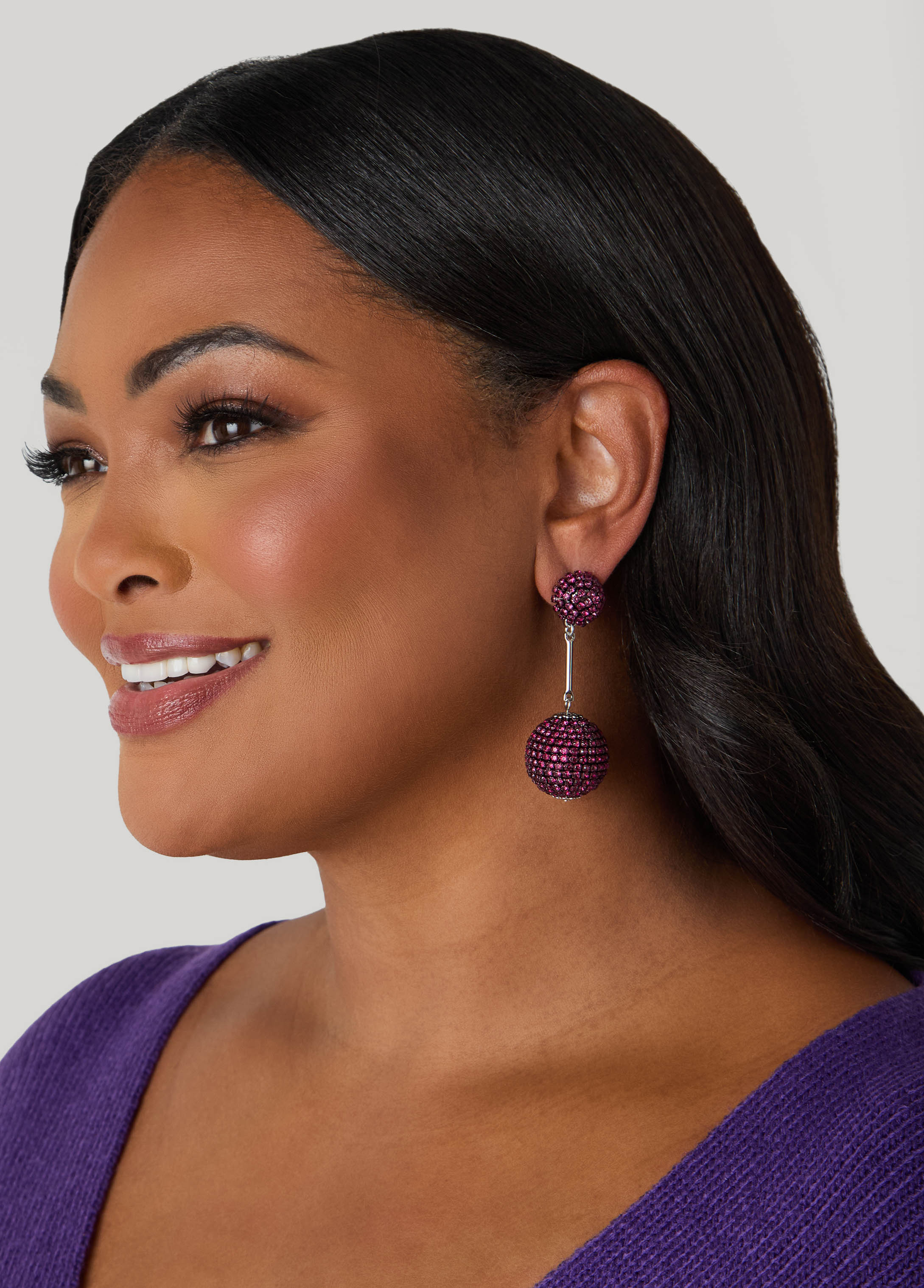 Faux Pearls And Crystals Earrings