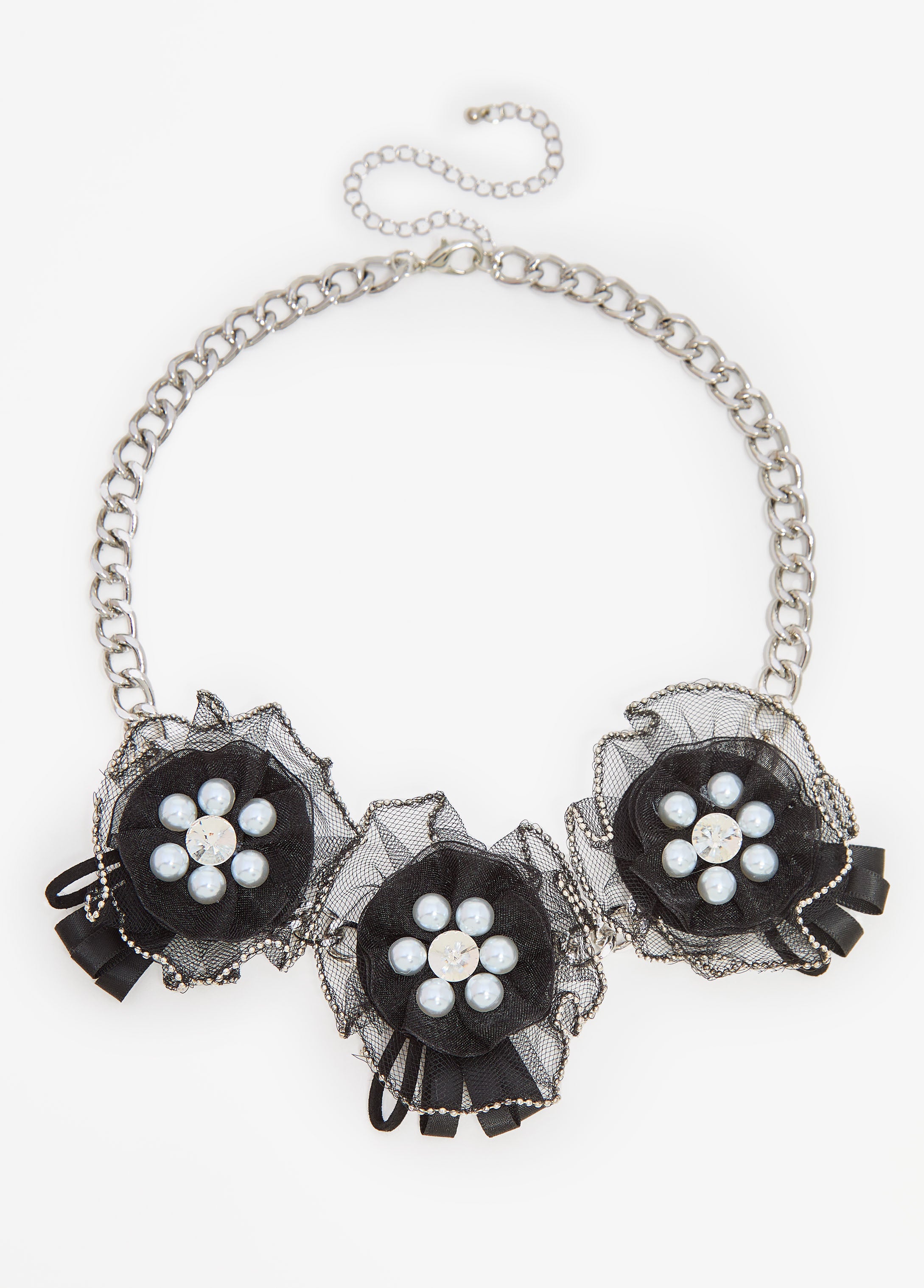 Embellished Rosette Necklace