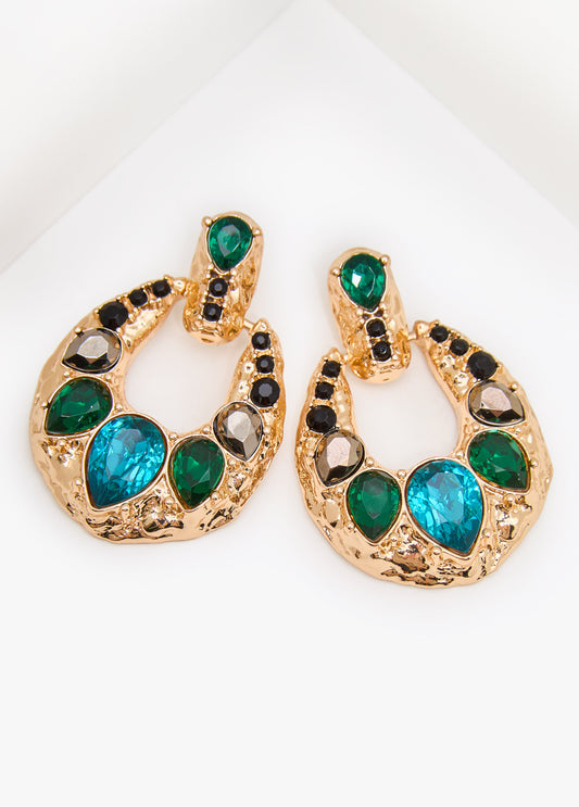 Crystal Doorknocker Earrings