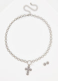 Crystal Cross Necklace Box Set