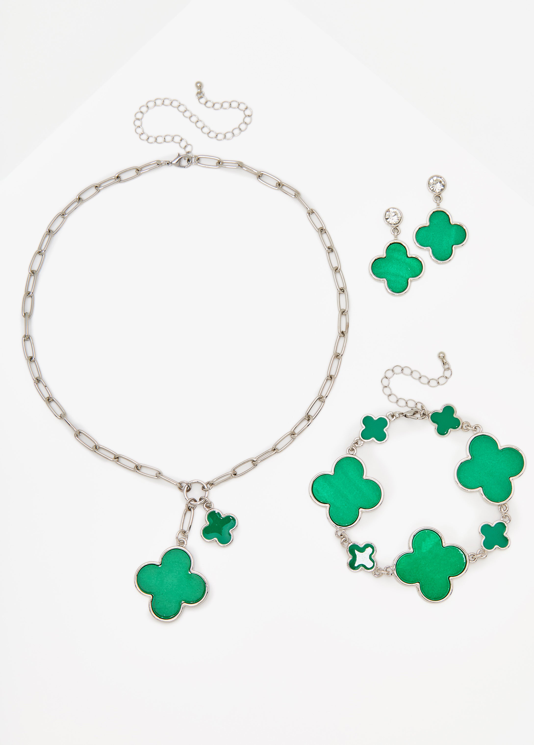 Clover Three Piece Necklace Set