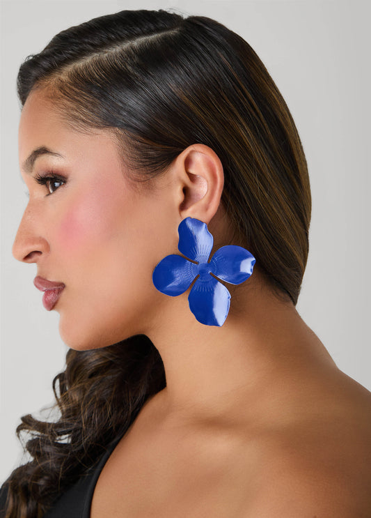 Coated Flower Earrings
