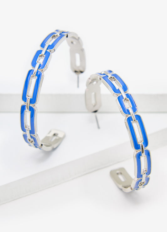 Chain Link Hoop Earrings