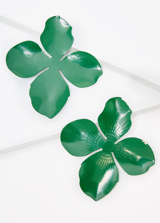 Coated Floral Earrings