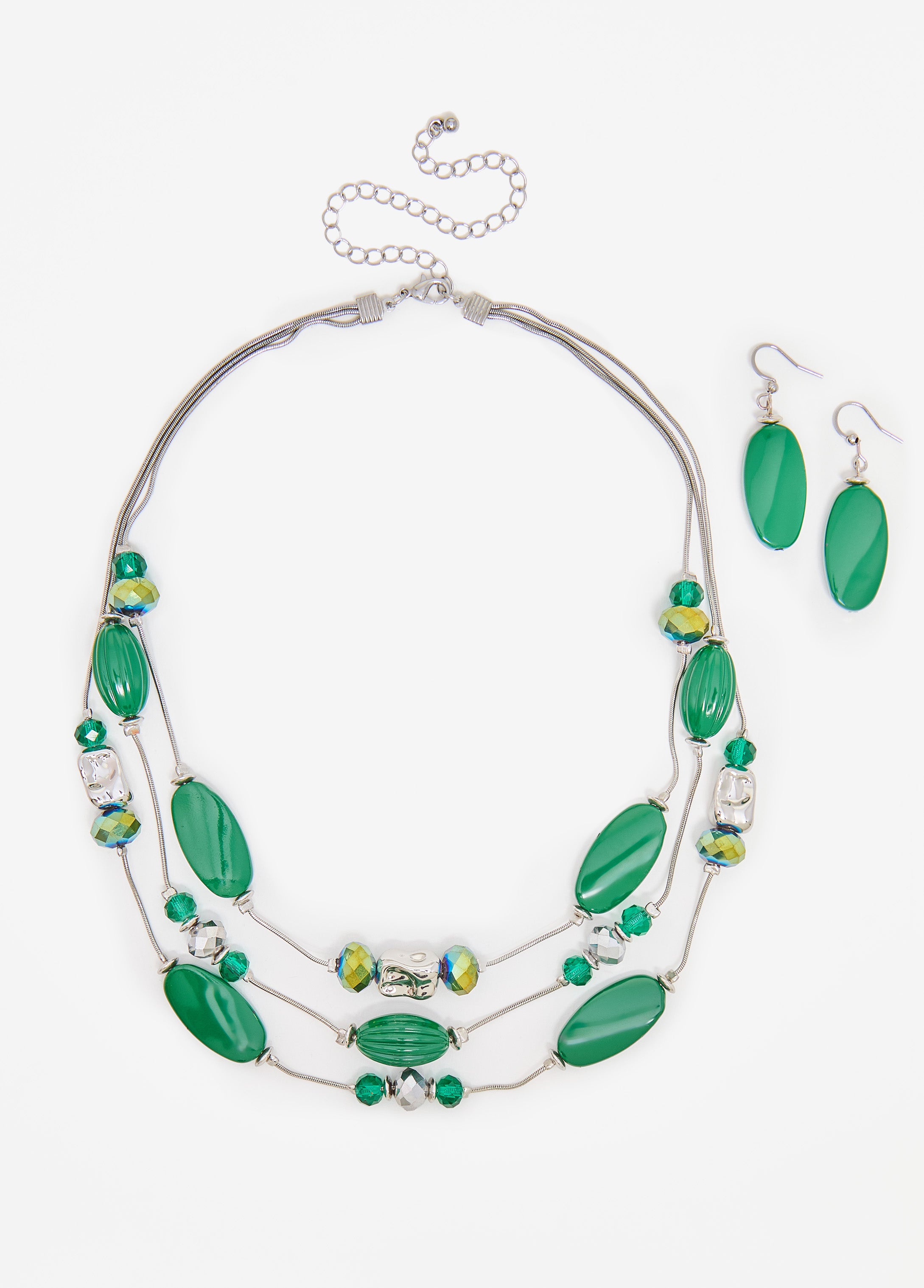 Layered Bead Necklace Set