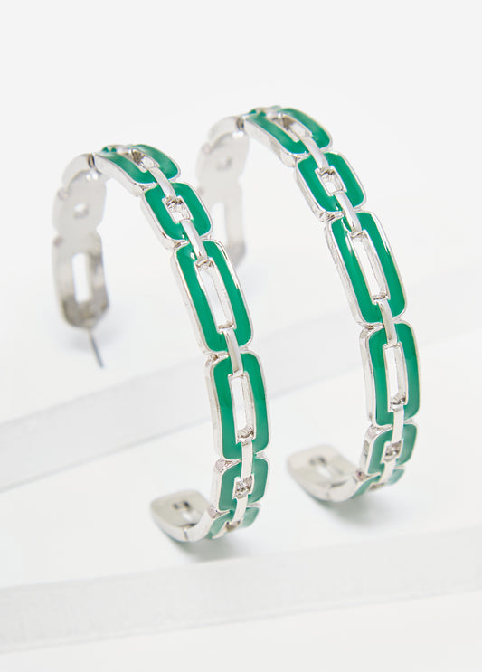 Chain Hoop Earrings