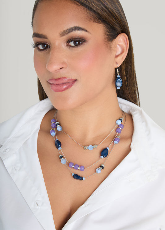 Layered Beaded Necklace Set