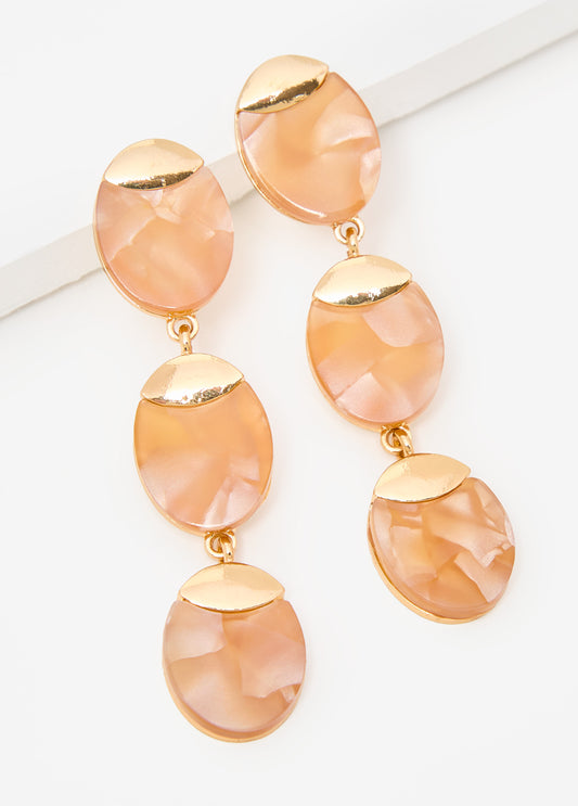 Marbled Stone Drop Earrings