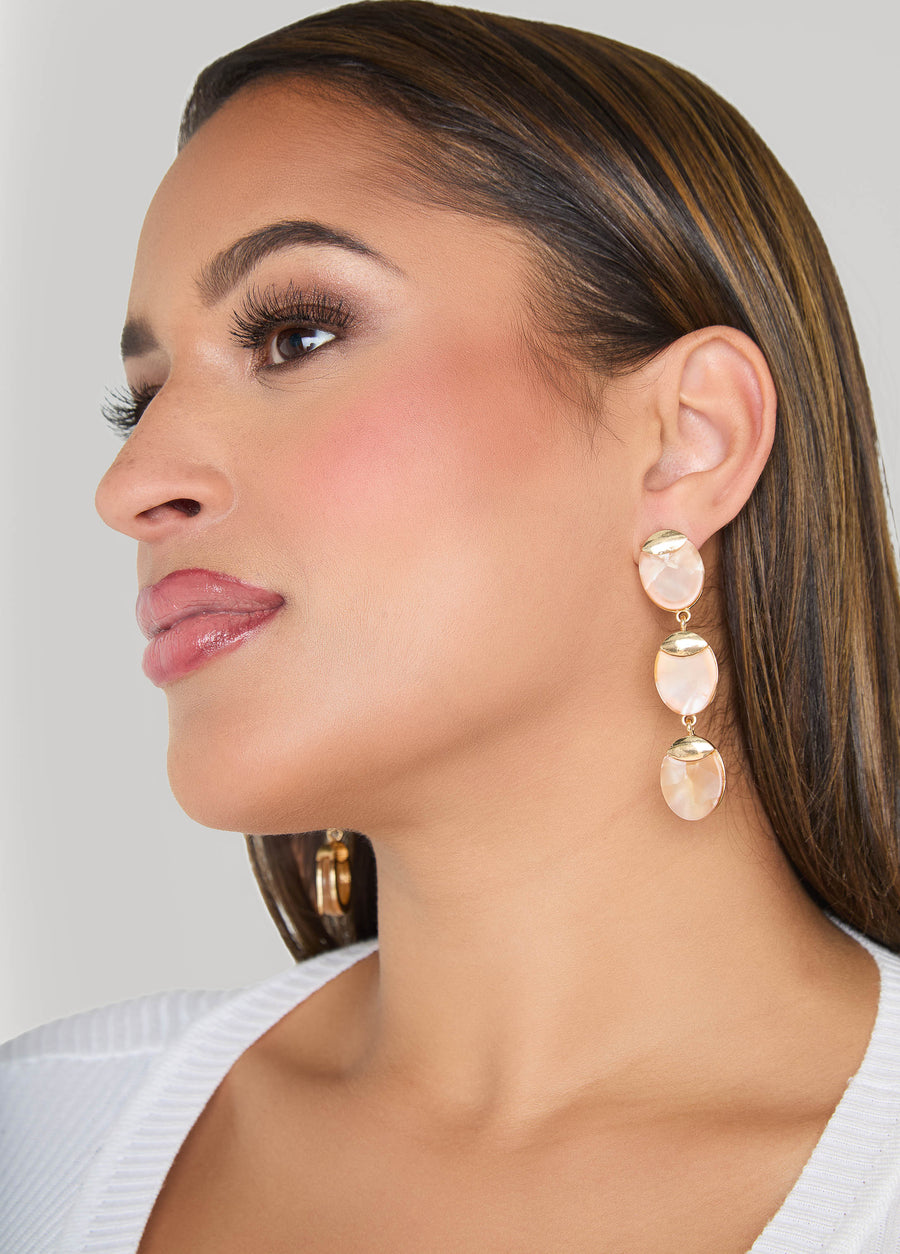 Marbled Stone Drop Earrings