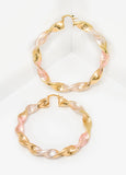 Twisted Tri Tone Hook Earrings